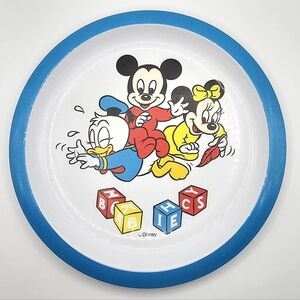 RARE Vintage 1982 Disney Baby Mickey, Minnie, Donald Cole & Mason Melamine Plate